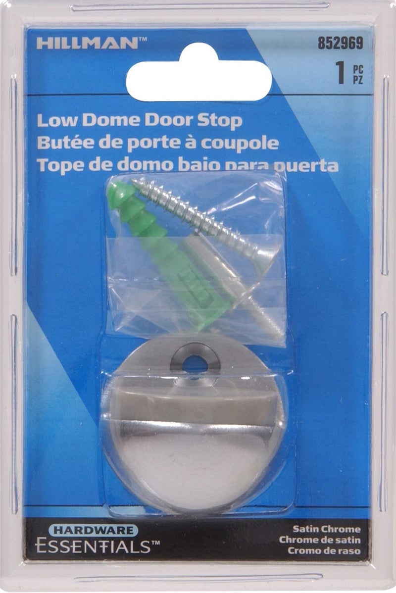 Hardware Essentials 852969 Low Dome Floor Door Stops Satin Chrome 1/4""-3/4"" Clearance - Image 2